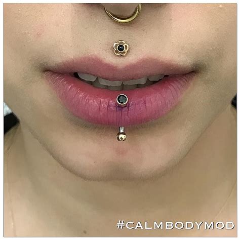 Fredrik Nilsson on Instagram: "Fresh vertical labret piercing. Jewelry ...