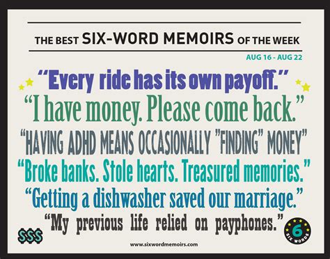 “I have money. Please come back.” The Best Six-Word Memoirs of the Week ...