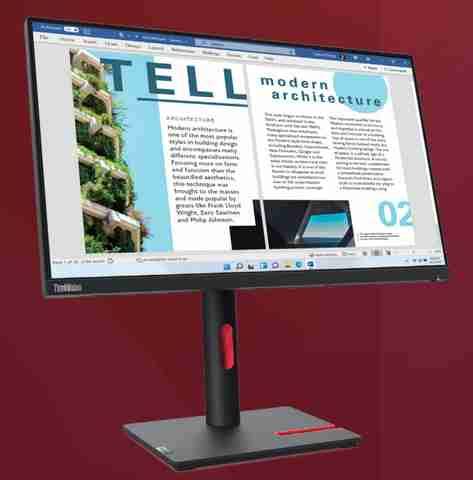 Lenovo ThinkVision 60.45 cm (24 inch) Full HD IPS Panel Monitor (T24i ...