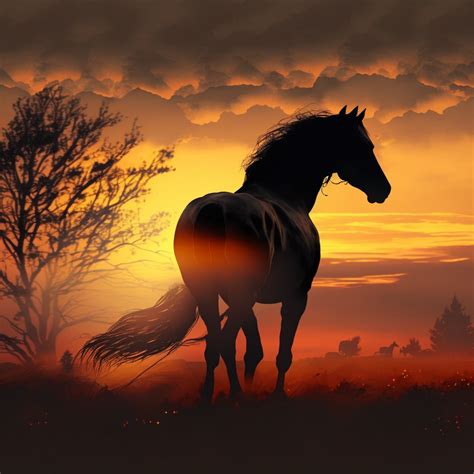 Running Horses Sunset