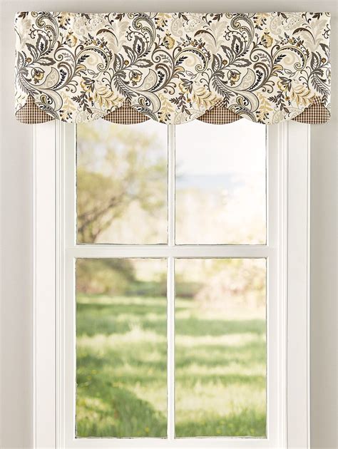 Emerson Paisley Lined Rod Pocket Layered Valance | Valances for living room, Valance, Valance ...
