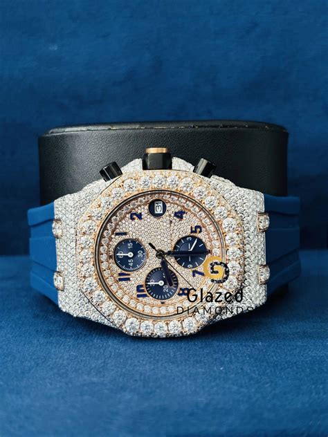 Rose Gold Plated Multi Face Dial Moissanite Watch for Men – Glazed Diamonds