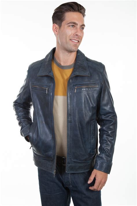 Scully Mens Denim Lamb Leather Retro Jacket – The Western Company