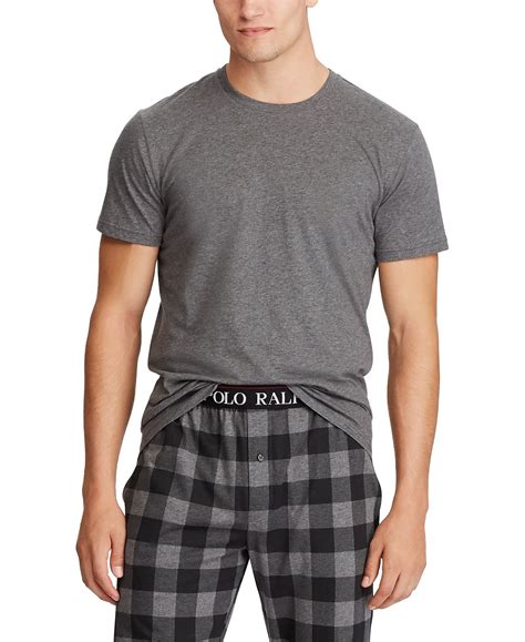 Polo Ralph Lauren Pajama Set Charcoal Buffalo Plaid | CheapUndies