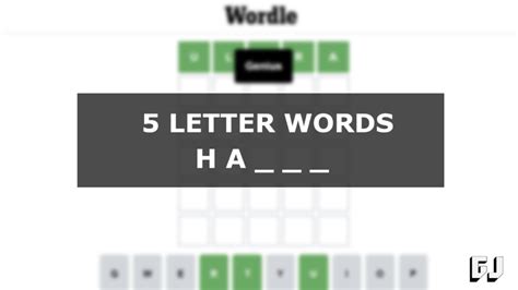 5 Letter Words Starting with HA - Wordle Guides - Gamer Journalist