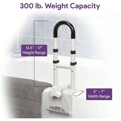 Adjustable Bathtub Grab Bar For Seniors And Fall Risk Patients - Safety ...