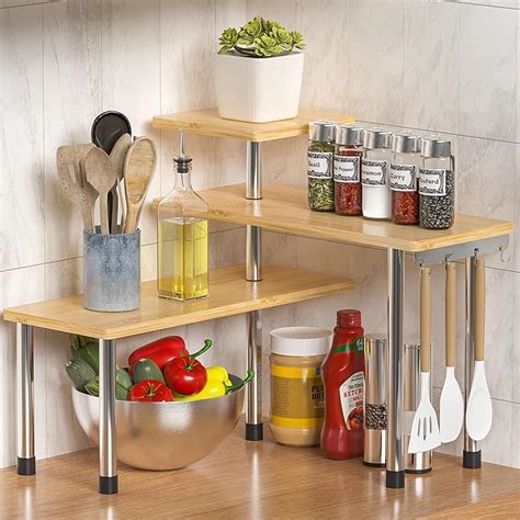 Abja Kitchen Counter Top Organizer, Shelf Rack for Kitchen Storage ...