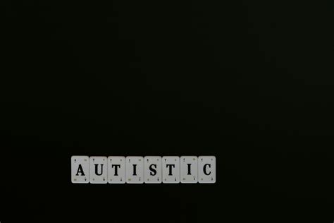 The word autistic spelled with white letters on a black background ...