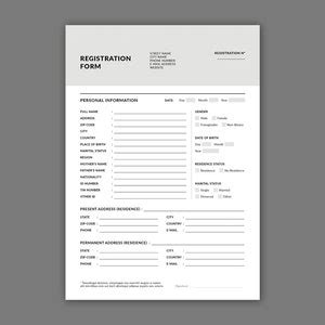 Image result for Registration Form Sample Layout