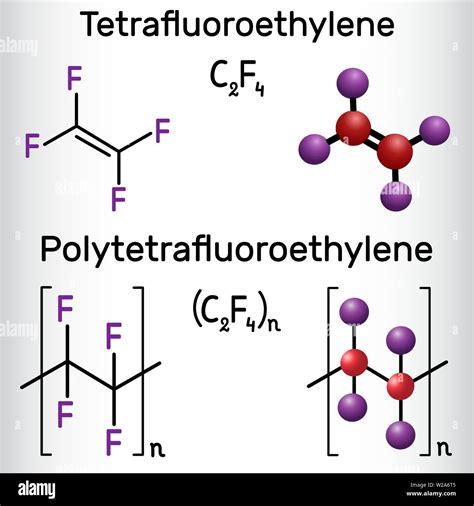 Polytetrafluoroethylene or PTFE, teflon polymer and Tetrafluoroethylene ...