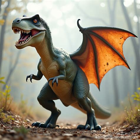 Tyrannosaurus T-Rex with Wings | Stable Diffusion Online