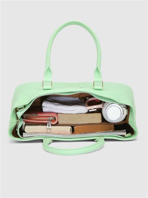 Buy Caprese Avalon Floral Tote Medium Green Ash @ Rs.1320 | Caprese Bags