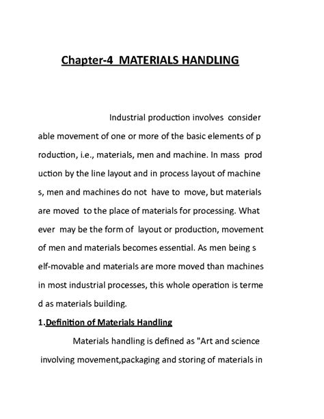 Materials Handling ,Importance, Definition and Scope of Materials ...
