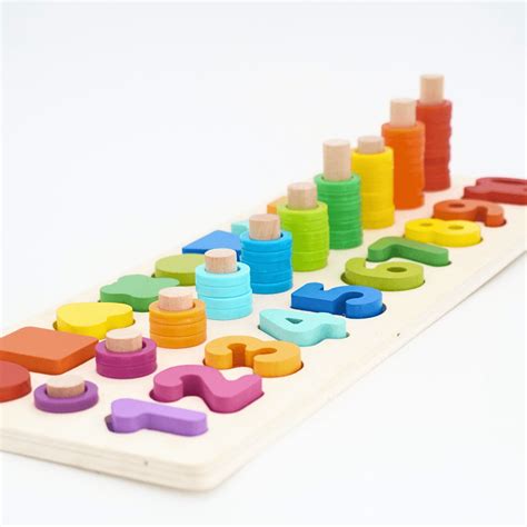 Fun Wooden Puzzle: Learn Numbers & Shapes – Perfect for Kids! – Kids Bestie