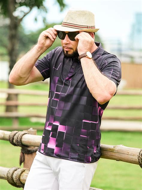 Hardaddy Moisture Wicking Golf Polo 3D Abstract Gradient Color ...