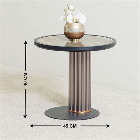 Buy Daniel Sintered Stone Top End Table - Brown from Home Centre at ...