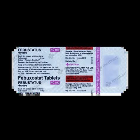 FEBUGET 40MG TABLET 15’S: Uses, Price, Side effects & Composition- Medkart