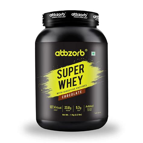 abbzorb nutrition Super Whey Protein Chocolate - 1kg | 23.8 Protein ...