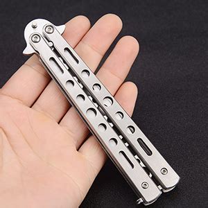 Venzina® Butterfly Knives Trainer Stainless Steel with O-Ring Latch ...