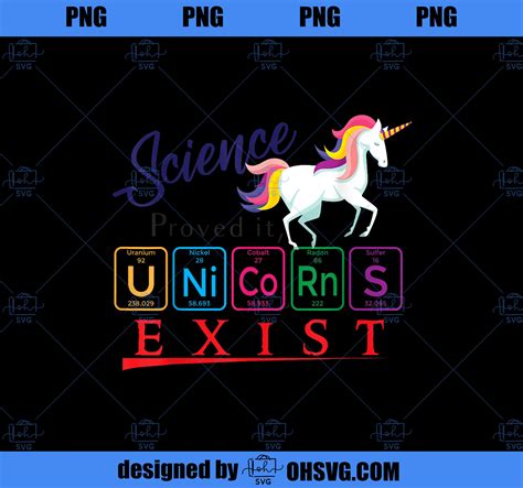 Science Proved It, Unicorns Exist, Periodic Table PNG, Magic Unicorn P - ohsvg