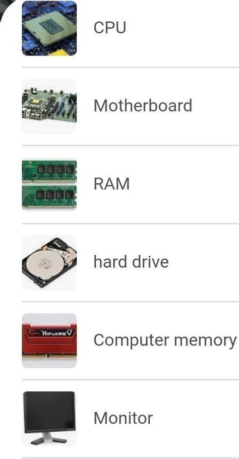 Use a diagram to illustrate the main hardware components of a computer ...