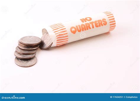 Roll of Quarters stock image. Image of quarter, finance - 17654251