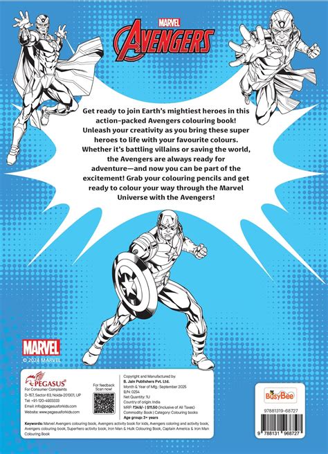 Avengers Colouring Book – Marvel — pegasusforkids