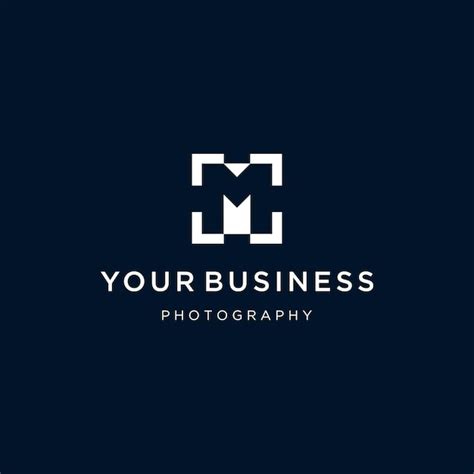 Focus Shot Shutter Frame Photography mit Initial Letter M Negative ...