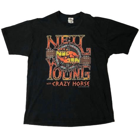 90s NEIL YOUNG WITH CRAZY HORSE 1996-1997 ツアー Tシャツ NICE MAN【XL】ニールヤング ...