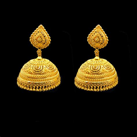 Magnificent Glam Meenakari 22K Gold Jhumkas – atjewels.in