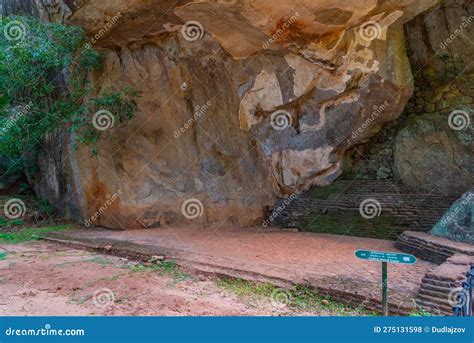 Sigiriya, Sri Lanka, February 5, 2022: Cobra Hood Cave at the Si ...