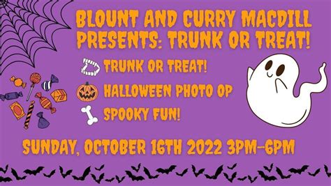 BLOUNT AND CURRY MACDILL PRESENTS: TRUNK OR TREAT, 605 S MacDill Ave ...