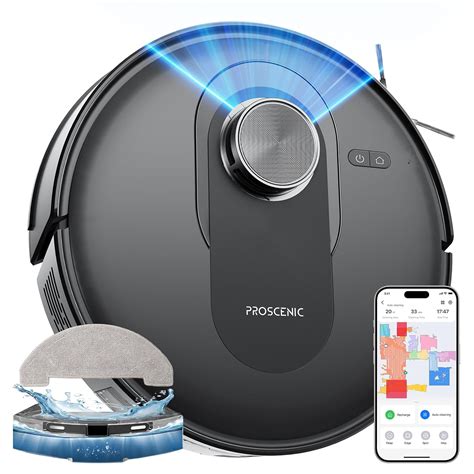 Proscenic Q8 Robot Vacuum Cleaner with Mop, 8000Pa 200Mins Robotic ...