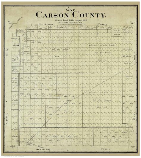 Carson County Texas 1898 - Old Map Reprint - OLD MAPS