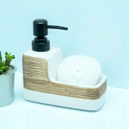 Integrated Scrubber Caddy Series Ceramic Soap Dispenser (W) – Urban Nivasa