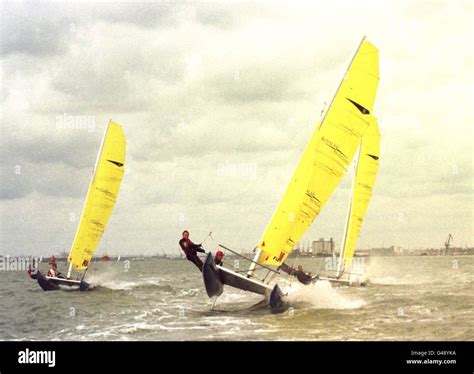 A few of the new Dart 16s Catamaran in Royal SunAlliance livery sailing ...