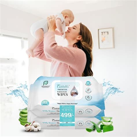 Amazon.in: Buy Cuddables Premium 99% Pure Water Baby Wipes, (72 Pcs * 2 ...