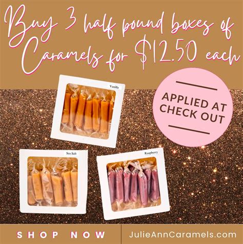JulieAnn Caramels | Win a $50 Gift Card! Treat yourself to $50 worth of rich, buttery caramels ...