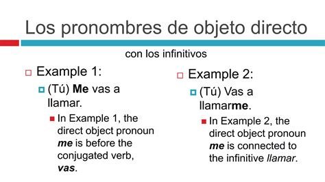 Spanish Direct object pronouns | PPTX