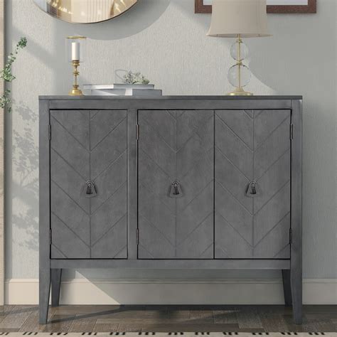 Winston Porter 37''L Modern Sideboard Cabinet With Storage, Console Cabinet Kitchen Buffet With ...