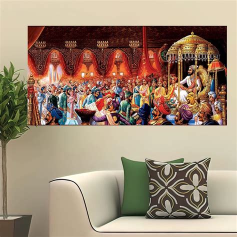 wallpics® Chhatrapati Shivaji Maharaj Vinyl Sticker Poster ll ...