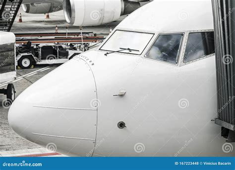 Close Up on the Cockpit of an Airplane Stock Photo - Image of aircraft ...