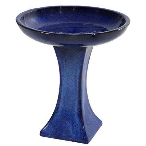 Snapklik.com : Sunnydaze Nantes 16" H Outdoor Ceramic Bird Bath