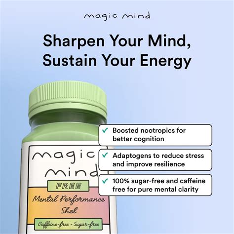MagicMind Magic Mind Free Energy and Focus Drink Shots - Calm India | Ubuy