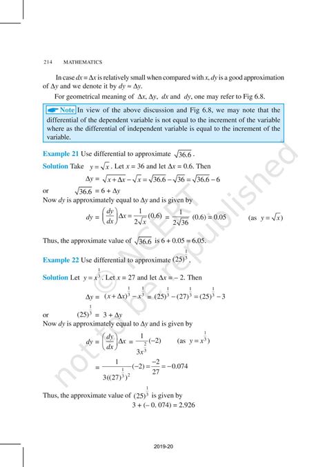 Application Of Derivatives - NCERT Book of Class 12 Mathematics Part I