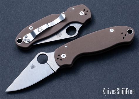 Spyderco: Para 3 Sprint Run - Brown G-10 - CPM-15V - C223GPBN15V