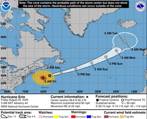 Hurricane Erin mapped: Tracking areas impacted by storm surge and 20 ...