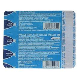 Buy Crocin Advance Tablet | 19 Minutes Delivery | Apollo Pharmacy