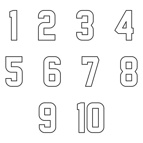 Printable Number Stencils