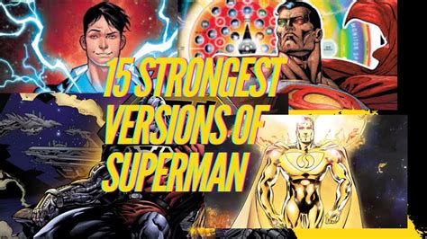 15 STRONGEST VERSIONS OF SUPERMAN - YouTube
